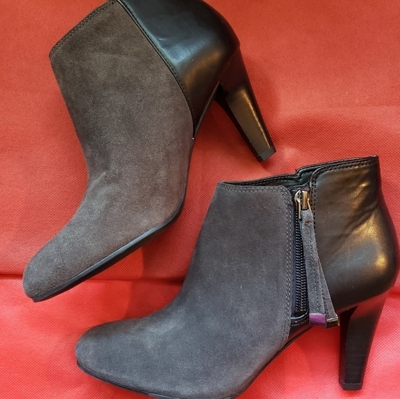 Franco Sarto Shoes - Franco Sarto Emelina gray black ankle boots.